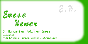 emese wener business card